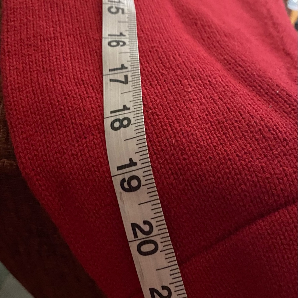 Rare vintage Claiborne Christmas sweater. Vibrant  red. 100% cotton warm & cozy - Picture 6 of 8